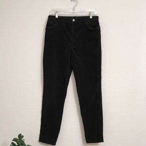 TRIBAL Black Corduroy High Waist Mom Jeans Size 6